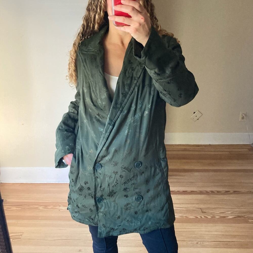 Zadig & Voltaire Coat jacket women's Medium quilted comic Graphics Motty Manteau